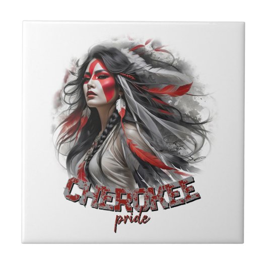 Cherokee Pride Tegeltje (Voorkant)