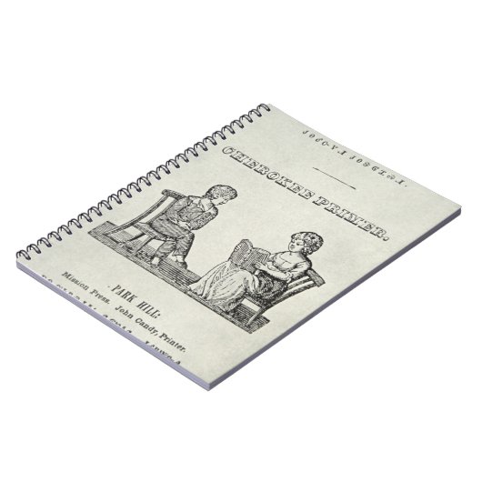 Cherokee Primer, 1845 (graving) Notitieboek (Linkerzijde)