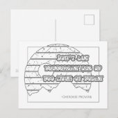 Cherokee Proverb Coloring Briefkaart (Voorkant / Achterkant)