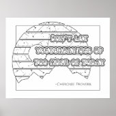 Cherokee Proverb Coloring Poster (Voorkant)