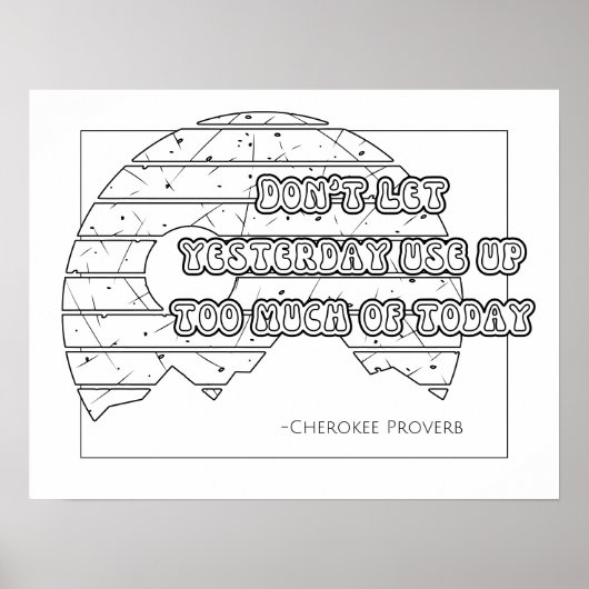 Cherokee Proverb Coloring Poster (Voorkant)