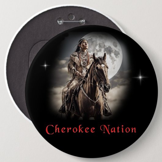 Cherokee Ronde Button 6,0 Cm (Voorkant /achterkant)