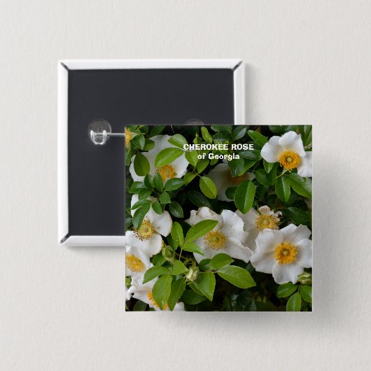 Cherokee Roos Vierkante Button 5,1 Cm (Voorkant /achterkant)