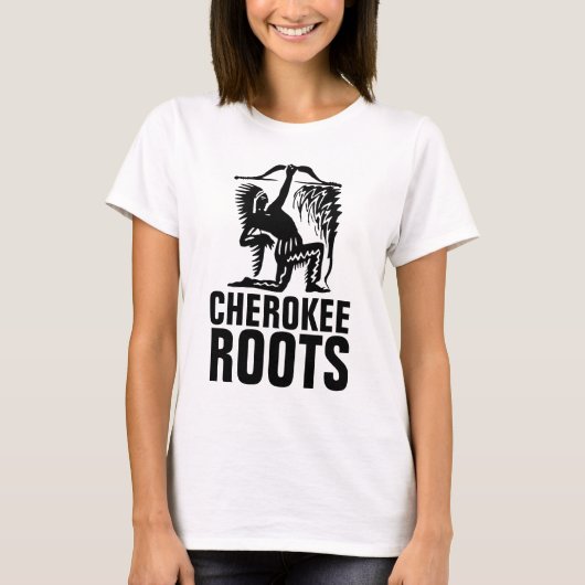 CHEROKEE ROOTS inheemse Amerikaanse T-shirts (Voorkant)