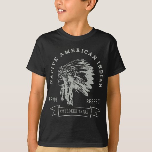 Cherokee stam Indiaanse indiaan Pride Respec T-shirt (Voorkant)