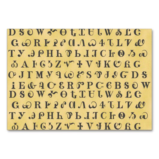 Cherokee Syllabary Blue Cloud Flat Kaart (Achterkant)
