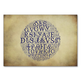 Cherokee Syllabary Blue Cloud Flat Kaart