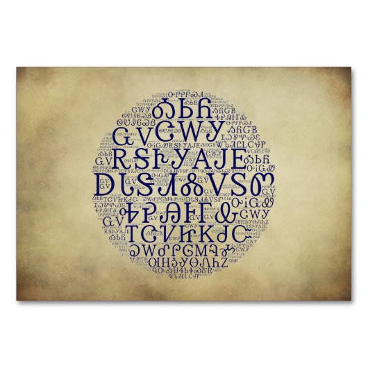 Cherokee Syllabary Blue Cloud Flat Kaart (Voorkant)