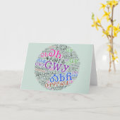 Cherokee Syllabary Bright Cloud Wenskaart Kaart (Gele Bloem)