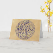 Cherokee Syllabary Cloud-Wenskaart Kaart (Gele Bloem)