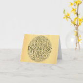 Cherokee Syllabary Cloud Yellow Note Card Kaart (Gele Bloem)
