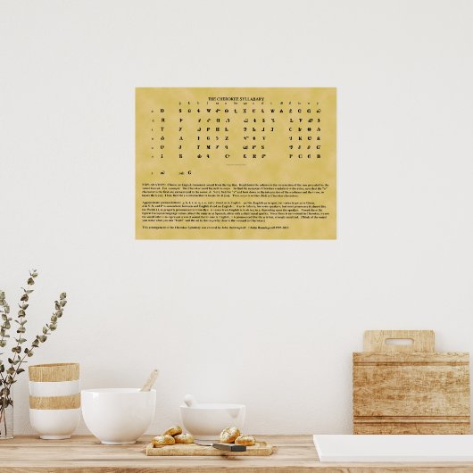 Cherokee Syllabary Poster (Keuken)