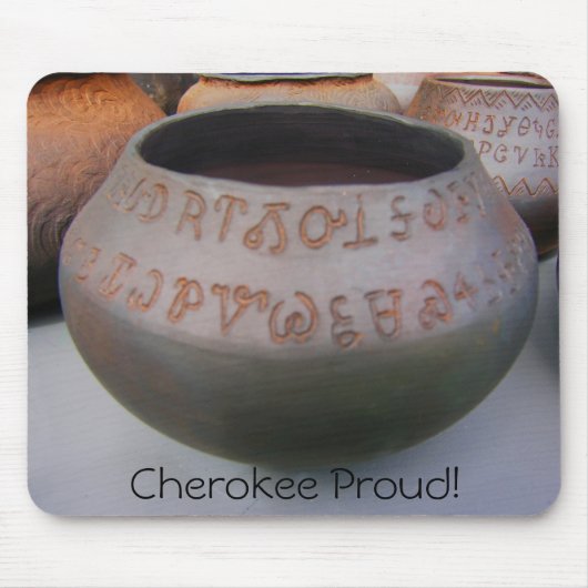 Cherokee Syllabary Pottery Mousepad Muismat (Voorkant)