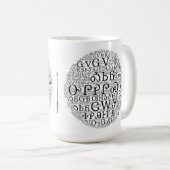 Cherokee Syllabary Word Cloud Coffee Mok (Voorkant rechts)