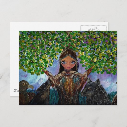 Cherokee Tree Briefkaart (Voorkant / Achterkant)