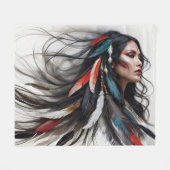 Cherokee trots 4 fleece deken (Voorkant (Horizontaal))