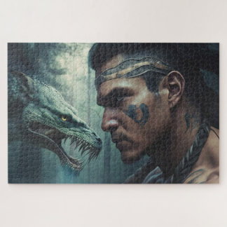 Cherokee Warrior en Uktena Legpuzzel