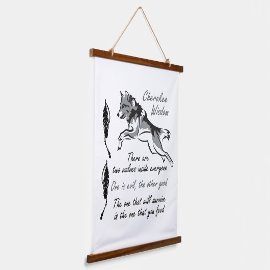 Cherokee Wisdom Hangend Wandkleed (Gebogen)