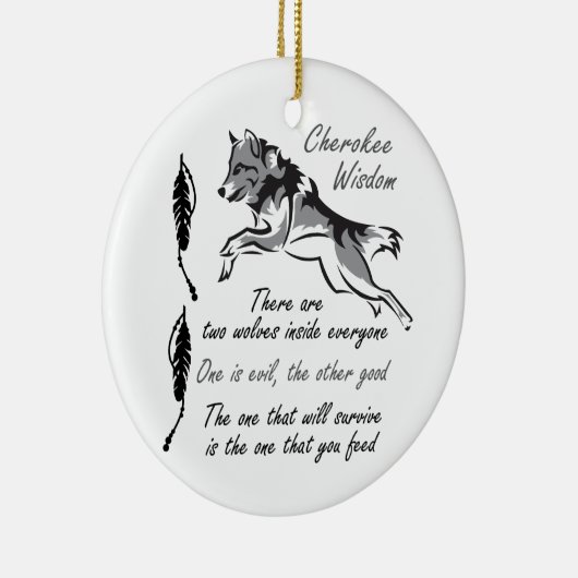 Cherokee Wisdom Keramisch Ornament (Rechts)