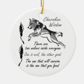 Cherokee Wisdom Keramisch Ornament (Voorkant)