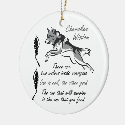 Cherokee Wisdom Keramisch Ornament (Links)