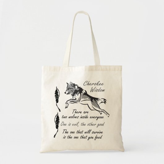 Cherokee Wisdom Tote Bag (Voorkant)