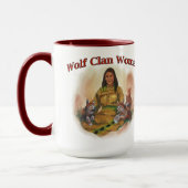 Cherokee Wolf Clan Woman Two Tone Coffee Mok (Links)