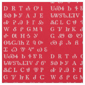 Cherokee Writing Pattern Fabric Stof (Close Up)