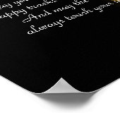 Cherokee zegent Golden vether op zwart Poster (Hoek)