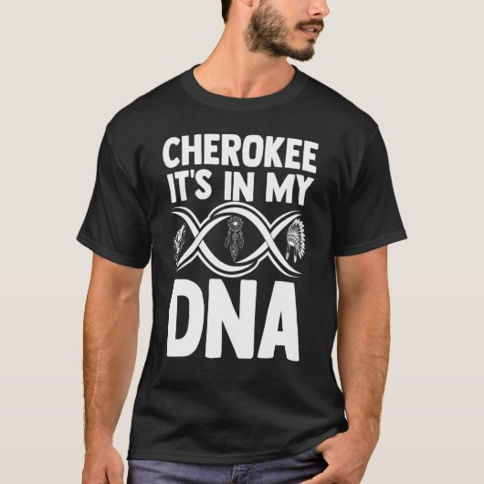 Cherokeedna Native American Indigenous Head T-shirt (Voorkant)