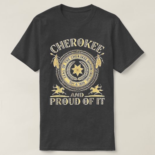 Cherokees Natives American en prouuts ervan T-shirt (Design voorkant)