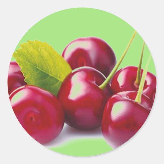 CHERRIA RONDE STICKER (Voorkant)