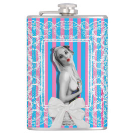Cherrie Sweetshop Retro Pinup Girl Hip Flask Heupfles