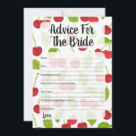 Cherries advies voor de brideschower<br><div class="desc">Red cherries Bridal Advice spel voor de bruid.</div>