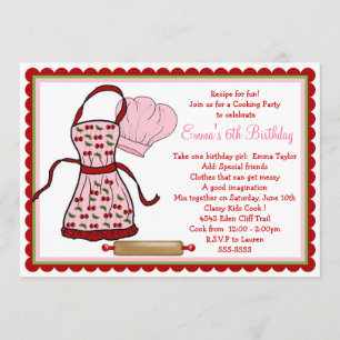 Cherries Apron en Chef Pet Birthday Kaart