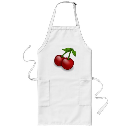 Cherries Apron Lang Schort (Voorkant)