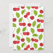 Cherries Baby Bingo Shower Game Cherry Red Kaart (Achterkant)