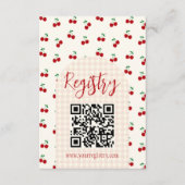 Cherries Baby shower Registry Informatiekaartje (Voorkant)