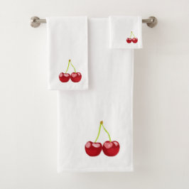 cherries bad handdoek