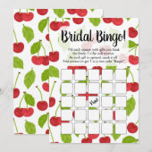 Cherries Bingo Vrijgezellenfeest Game Red Cherry Kaart (Voorkant / Achterkant)