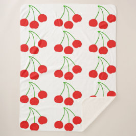 Cherries Blanket Sherpa Deken