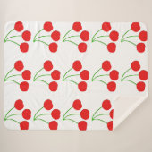 Cherries Blanket Sherpa Deken (Voorkant (horizontaal))