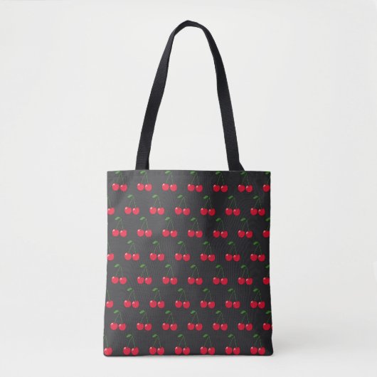 Cherries bombs pattern tote bag (Voorkant)
