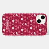 Cherries Bows Hearts rood en roze Case-Mate iPhone Case (Achterkant (horizontaal))
