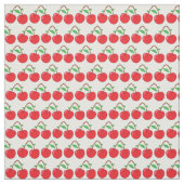 Cherries Bright Red, geïllustreerd fruit Stof (Swatch)