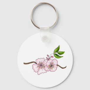 Cherries: Cherry Blossom Branch Sleutelhanger