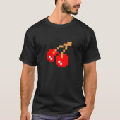 Cherries Cherry Pixel 8 bit Arcade Game Matching C T-shirt (Voorkant)