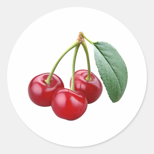 Cherries Cherry Ronde Sticker (Voorkant)