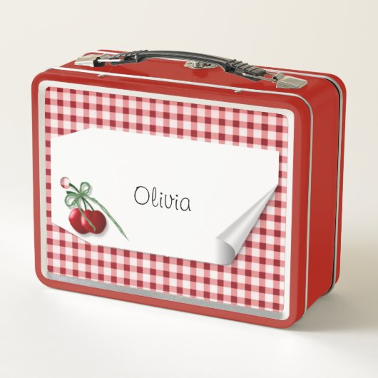 Cherries Curl Label Lunch Box (Achterkant)