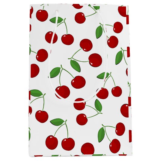 Cherries Design Gift Bag Medium Cadeauzakje (Voorkant)